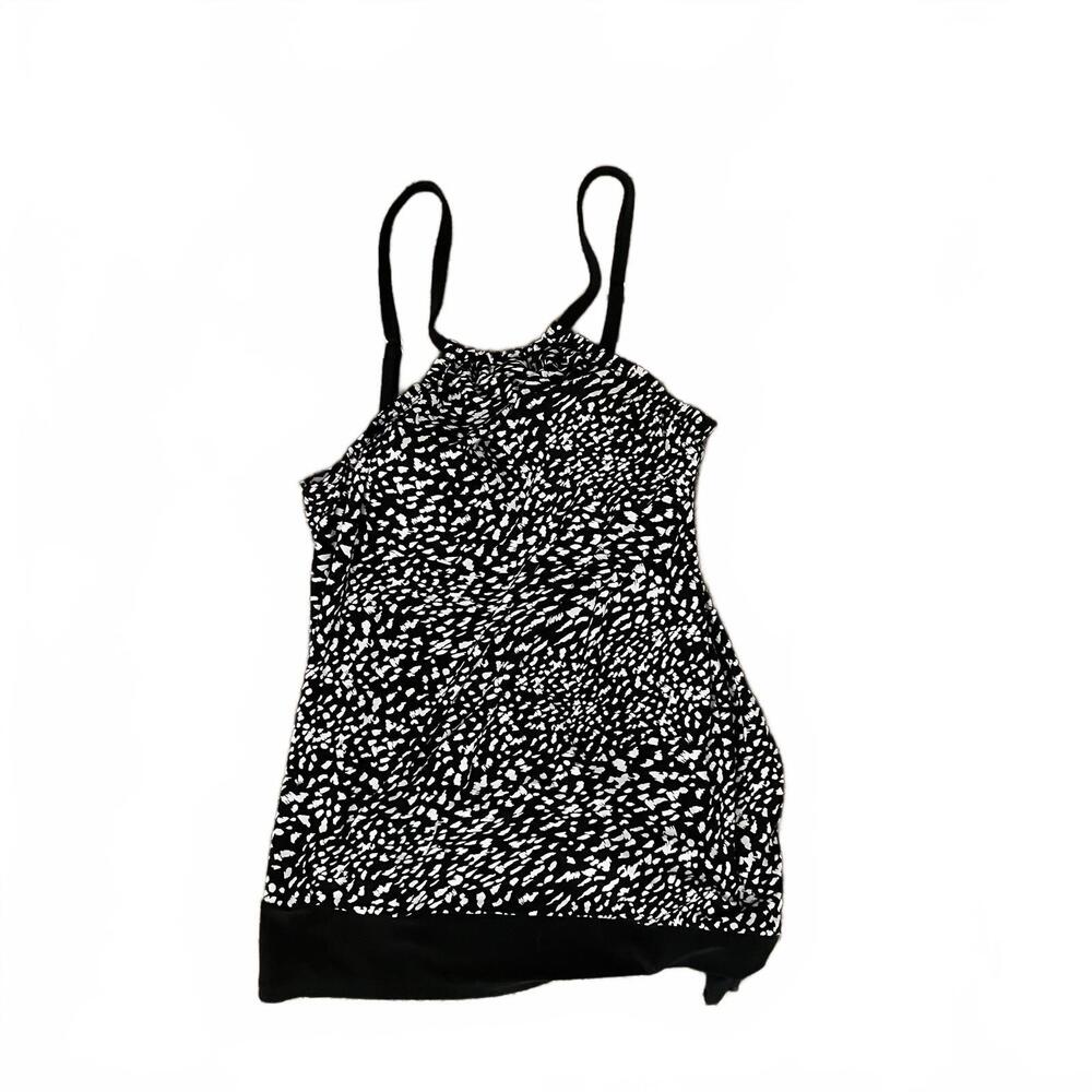 Coastal Blue, Small, Black & White, Tank Top
